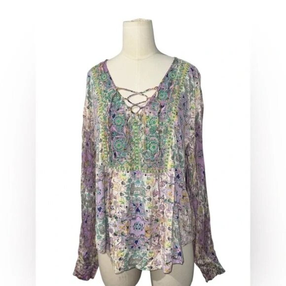 ANTHROPOLOGIE Odetta Embroidered Top sz Small - Picture 3 of 8